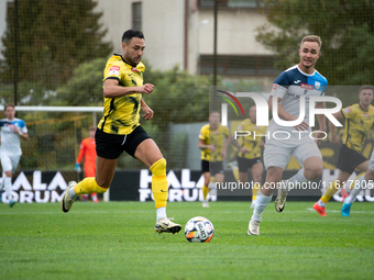 Manuel Torres during the game between Wieczysta Krakow and Skra Czestochowa in Krakow, Poland, on September 28, 2024. Betclic 2 Liga, Polish...