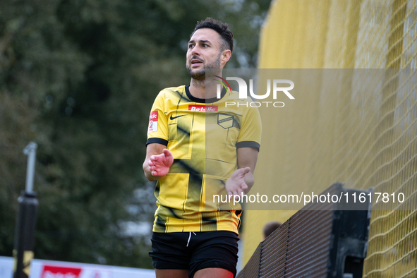 Manuel Torres during the game between Wieczysta Krakow and Skra Czestochowa in Krakow, Poland, on September 28, 2024. Betclic 2 Liga, Polish...