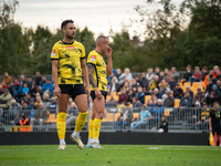 Manuel Torres and Jacek Goralski play during the game between Wieczysta Krakow and Skra Czestochowa in Krakow, Poland, on September 28, 2024...