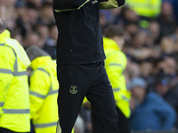 Everton F.C. manager Sean Dyche applauds at full time during the Premier League match between Everton and Crystal Palace at Goodison Park in...