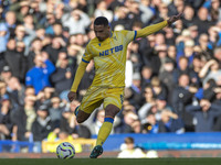 Maxence Lacroix #5 of Crystal Palace F.C. during the Premier League match between Everton and Crystal Palace at Goodison Park in Liverpool,...