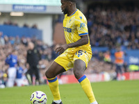 Jeffrey Schlupp #15 of Crystal Palace F.C. during the Premier League match between Everton and Crystal Palace at Goodison Park in Liverpool,...