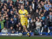 Adam Wharton #20 of Crystal Palace F.C. during the Premier League match between Everton and Crystal Palace at Goodison Park in Liverpool, En...