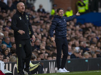 Crystal Palace F.C. manager Oliver Glasner gesticulates during the Premier League match between Everton and Crystal Palace at Goodison Park...