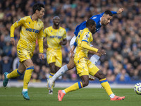 Dwight McNeil #7 of Everton F.C. during the Premier League match between Everton and Crystal Palace at Goodison Park in Liverpool, England,...