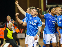 Louie Barry of Stockport celebrates his goal in front of the fans during the Sky Bet League 1 match between Barnsley and Stockport County at...