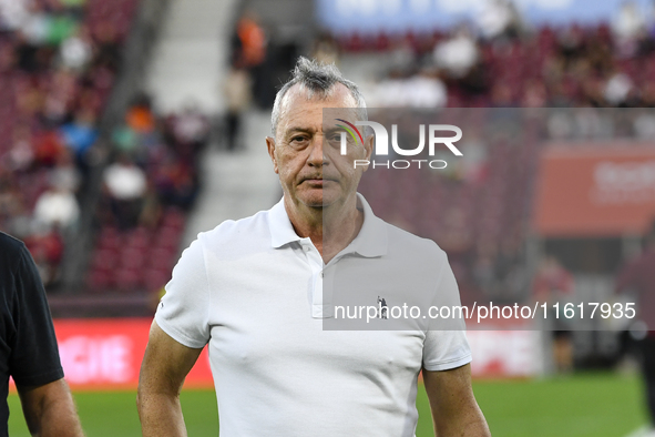 CFR Cluj plays against UTA Arad in the Romanian Superliga at Dr. Constantin Radulescu Stadium in Cluj-Napoca, Romania, on September 28, 2024...