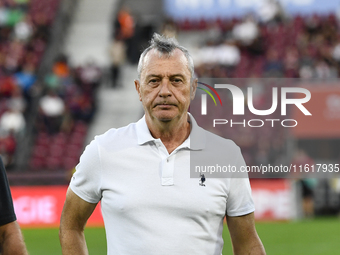 CFR Cluj plays against UTA Arad in the Romanian Superliga at Dr. Constantin Radulescu Stadium in Cluj-Napoca, Romania, on September 28, 2024...