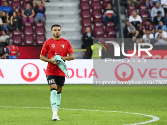 CFR Cluj plays against UTA Arad in the Romanian Superliga at Dr. Constantin Radulescu Stadium in Cluj-Napoca, Romania, on September 28, 2024...