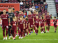 CFR Cluj plays against UTA Arad in the Romanian Superliga at Dr. Constantin Radulescu Stadium in Cluj-Napoca, Romania, on September 28, 2024...