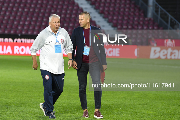 CFR Cluj plays against UTA Arad in the Romanian Superliga at Dr. Constantin Radulescu Stadium in Cluj-Napoca, Romania, on September 28, 2024...