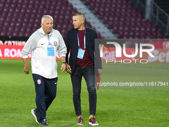 CFR Cluj plays against UTA Arad in the Romanian Superliga at Dr. Constantin Radulescu Stadium in Cluj-Napoca, Romania, on September 28, 2024...