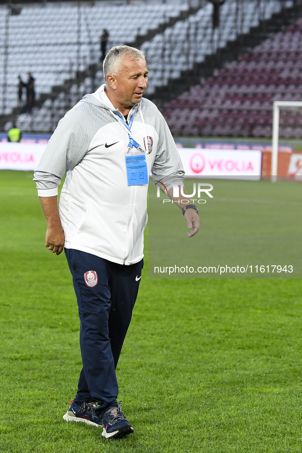 CFR Cluj plays against UTA Arad in the Romanian Superliga at Dr. Constantin Radulescu Stadium in Cluj-Napoca, Romania, on September 28, 2024...