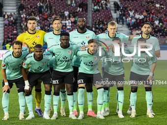 CFR Cluj plays against UTA Arad in the Romanian Superliga at Dr. Constantin Radulescu Stadium in Cluj-Napoca, Romania, on September 28, 2024...