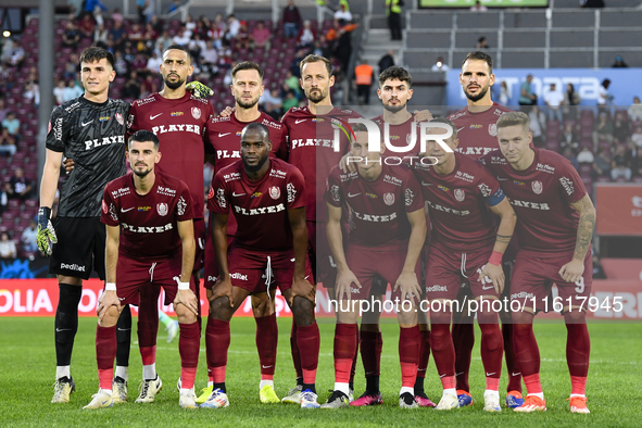 CFR Cluj plays against UTA Arad in the Romanian Superliga at Dr. Constantin Radulescu Stadium in Cluj-Napoca, Romania, on September 28, 2024...