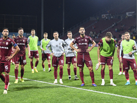 CFR Cluj plays against UTA Arad in the Romanian Superliga at Dr. Constantin Radulescu Stadium in Cluj-Napoca, Romania, on September 28, 2024...