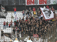 Fans of UTA Arad during the Romanian Superliga: CFR Cluj vs. UTA Arad at Dr. Constantin Radulescu Stadium in Cluj-Napoca, Romania, on Septem...