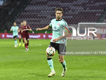 CFR Cluj plays against UTA Arad in the Romanian Superliga at Dr. Constantin Radulescu Stadium in Cluj-Napoca, Romania, on September 28, 2024...