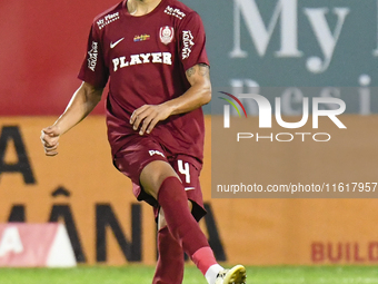 CFR Cluj plays against UTA Arad in the Romanian Superliga at Dr. Constantin Radulescu Stadium in Cluj-Napoca, Romania, on September 28, 2024...