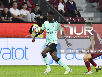 CFR Cluj plays against UTA Arad in the Romanian Superliga at Dr. Constantin Radulescu Stadium in Cluj-Napoca, Romania, on September 28, 2024...