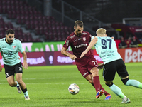 CFR Cluj plays against UTA Arad in the Romanian Superliga at Dr. Constantin Radulescu Stadium in Cluj-Napoca, Romania, on September 28, 2024...