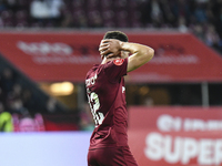 CFR Cluj plays against UTA Arad in the Romanian Superliga at Dr. Constantin Radulescu Stadium in Cluj-Napoca, Romania, on September 28, 2024...