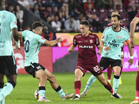 CFR Cluj plays against UTA Arad in the Romanian Superliga at Dr. Constantin Radulescu Stadium in Cluj-Napoca, Romania, on September 28, 2024...