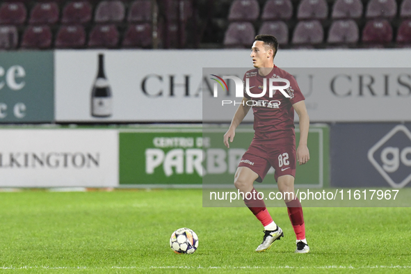 CFR Cluj plays against UTA Arad in the Romanian Superliga at Dr. Constantin Radulescu Stadium in Cluj-Napoca, Romania, on September 28, 2024...