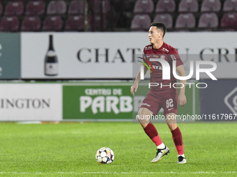 CFR Cluj plays against UTA Arad in the Romanian Superliga at Dr. Constantin Radulescu Stadium in Cluj-Napoca, Romania, on September 28, 2024...