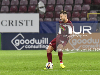 CFR Cluj plays against UTA Arad in the Romanian Superliga at Dr. Constantin Radulescu Stadium in Cluj-Napoca, Romania, on September 28, 2024...