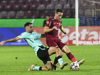 CFR Cluj plays against UTA Arad in the Romanian Superliga at Dr. Constantin Radulescu Stadium in Cluj-Napoca, Romania, on September 28, 2024...