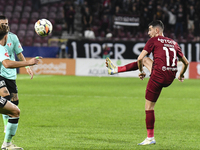 CFR Cluj plays against UTA Arad in the Romanian Superliga at Dr. Constantin Radulescu Stadium in Cluj-Napoca, Romania, on September 28, 2024...