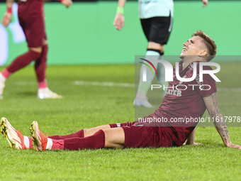 CFR Cluj plays against UTA Arad in the Romanian Superliga at Dr. Constantin Radulescu Stadium in Cluj-Napoca, Romania, on September 28, 2024...