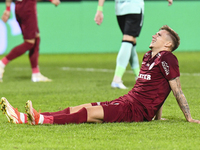 CFR Cluj plays against UTA Arad in the Romanian Superliga at Dr. Constantin Radulescu Stadium in Cluj-Napoca, Romania, on September 28, 2024...