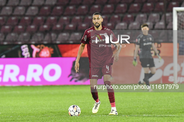 CFR Cluj plays against UTA Arad in the Romanian Superliga at Dr. Constantin Radulescu Stadium in Cluj-Napoca, Romania, on September 28, 2024...