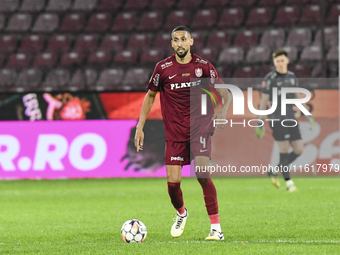 CFR Cluj plays against UTA Arad in the Romanian Superliga at Dr. Constantin Radulescu Stadium in Cluj-Napoca, Romania, on September 28, 2024...