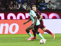 CFR Cluj plays against UTA Arad in the Romanian Superliga at Dr. Constantin Radulescu Stadium in Cluj-Napoca, Romania, on September 28, 2024...