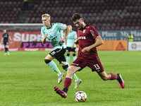 CFR Cluj plays against UTA Arad in the Romanian Superliga at Dr. Constantin Radulescu Stadium in Cluj-Napoca, Romania, on September 28, 2024...