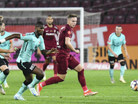 CFR Cluj plays against UTA Arad in the Romanian Superliga at Dr. Constantin Radulescu Stadium in Cluj-Napoca, Romania, on September 28, 2024...