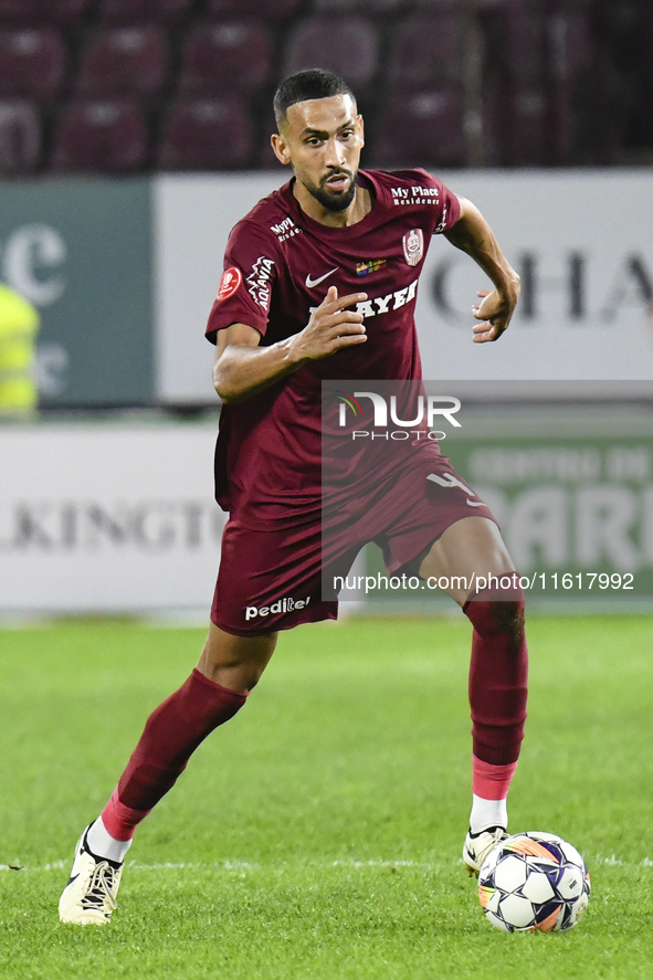 CFR Cluj plays against UTA Arad in the Romanian Superliga at Dr. Constantin Radulescu Stadium in Cluj-Napoca, Romania, on September 28, 2024...