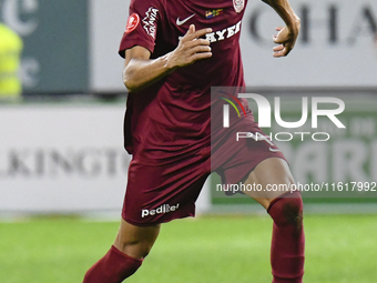 CFR Cluj plays against UTA Arad in the Romanian Superliga at Dr. Constantin Radulescu Stadium in Cluj-Napoca, Romania, on September 28, 2024...