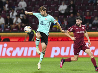 CFR Cluj plays against UTA Arad in the Romanian Superliga at Dr. Constantin Radulescu Stadium in Cluj-Napoca, Romania, on September 28, 2024...