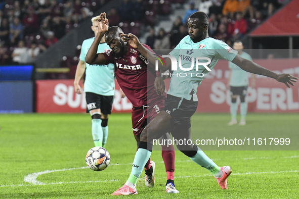 CFR Cluj plays against UTA Arad in the Romanian Superliga at Dr. Constantin Radulescu Stadium in Cluj-Napoca, Romania, on September 28, 2024...