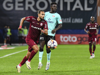 CFR Cluj plays against UTA Arad in the Romanian Superliga at Dr. Constantin Radulescu Stadium in Cluj-Napoca, Romania, on September 28, 2024...