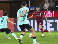 CFR Cluj plays against UTA Arad in the Romanian Superliga at Dr. Constantin Radulescu Stadium in Cluj-Napoca, Romania, on September 28, 2024...