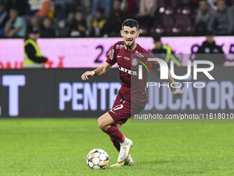 CFR Cluj plays against UTA Arad in the Romanian Superliga at Dr. Constantin Radulescu Stadium in Cluj-Napoca, Romania, on September 28, 2024...