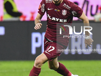 CFR Cluj plays against UTA Arad in the Romanian Superliga at Dr. Constantin Radulescu Stadium in Cluj-Napoca, Romania, on September 28, 2024...