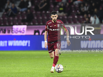 CFR Cluj plays against UTA Arad in the Romanian Superliga at Dr. Constantin Radulescu Stadium in Cluj-Napoca, Romania, on September 28, 2024...