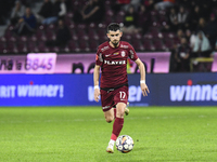 CFR Cluj plays against UTA Arad in the Romanian Superliga at Dr. Constantin Radulescu Stadium in Cluj-Napoca, Romania, on September 28, 2024...