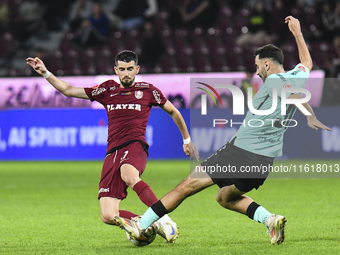 CFR Cluj plays against UTA Arad in the Romanian Superliga at Dr. Constantin Radulescu Stadium in Cluj-Napoca, Romania, on September 28, 2024...